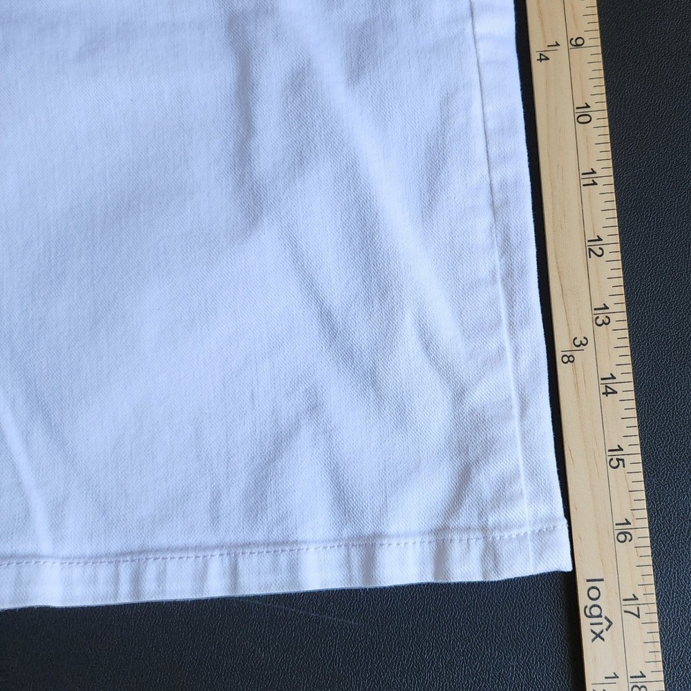 Sanctuary Womens Bermuda Denim White Stretch Mid-Length Nautical Shorts, 30 - Picture 7 of 7